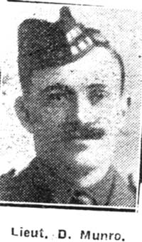 Munro Donald, Lieut, Dingwall