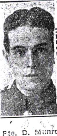 Munro D, Pte, Dingwall Munro D, Pte, Dingwall
