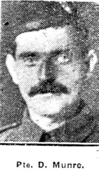 Munro David, Pte, Dingwall Munro David, Pte, Dingwall