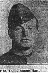 Macmillan Donald J, Pte, Dingwall Macmillan Donald J, Pte, Dingwall