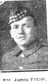 Fraser James, Pte, Dingwall Fraser James, Pte, Dingwall