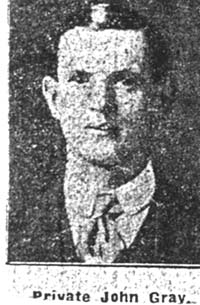 Gray John, Pte, Dingwall Gray John, Pte, Dingwall
