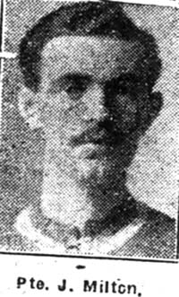 Milton John, Pte, Dingwall
