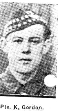 Gordon Kenneth, Pte, Dingwall Gordon Kenneth, Pte, Dingwall