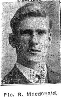 Macdonald R, Pte, Canada Ex Dingwall Macdonald R, Pte, Canada Ex Dingwall