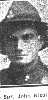 Nicol John, Sapper, Dingwall Nicol John, Sapper, Dingwall