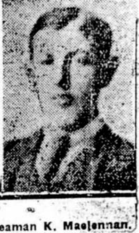 Maclennan K, Seaman, Dingwall Maclennan K, Seaman, Dingwall