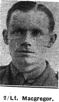 Macgregor Donald E F, 2 Lieut, Evanton Macgregor Donald E F, 2 Lieut, Evanton