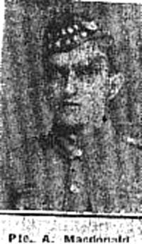 Macdonald Alexander, Pte, Evanton Macdonald Alexander, Pte, Evanton