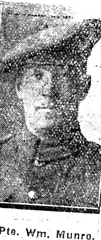 Munro William, Pte, Fairburn