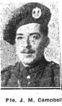 Campbell John M, Pte, Glenshiel Campbell John M, Pte, Glenshiel