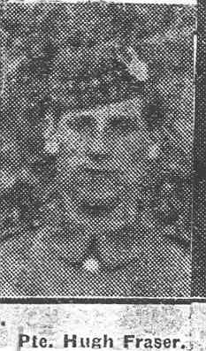 Fraser Hugh, Pte, Kildary Fraser Hugh, Pte, Kildary