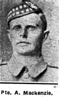Mackenzie Alexander, Pte, Kinlochewe Mackenzie Alexander, Pte, Kinlochewe