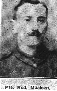 Maclean Roderick, Pte, Leckmelm Maclean Roderick, Pte, Leckmelm