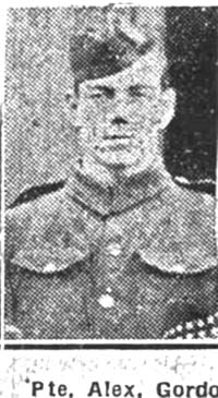 Gordon Alexander, Pte, Muir Of Ord Gordon Alexander, Pte, Muir Of Ord