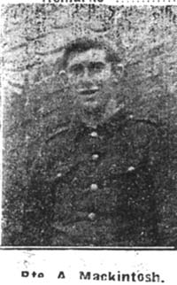 Mackintosh Alexander, Pte, Muir Of Ord Mackintosh Alexander, Pte, Muir Of Ord