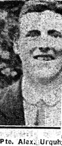 Urquhart Alexander, Pte, Muir Of Ord Urquhart Alexander, Pte, Muir Of Ord