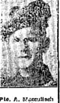 Macculloch Angus, Pte, Stirling Ex Muir Of Ord Macculloch Angus, Pte, Stirling Ex Muir Of Ord