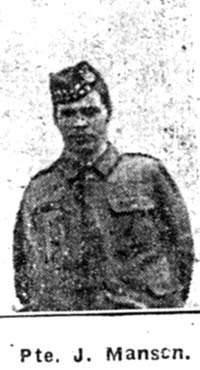 Manson J, Pte, Muir Of Ord Manson J, Pte, Muir Of Ord