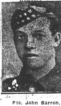 Barron John, Pte, Muir Of Ord Barron John, Pte, Muir Of Ord
