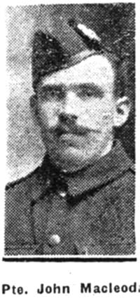 Macleod John, Pte, Muir Of Ord Macleod John, Pte, Muir Of Ord