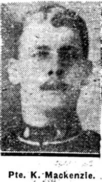 Mackenzie Kenneth, Pte, Muir Of Ord Mackenzie Kenneth, Pte, Muir Of Ord