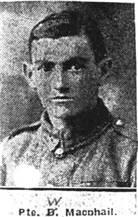 Macphail William, Pte, Muir Of Ord Macphail William, Pte, Muir Of Ord