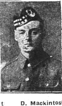 Mackintosh James D, Pte, Nigg Mackintosh James D, Pte, Nigg