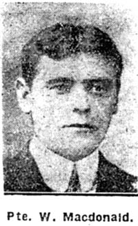 Macdonald William, Pte, Strathcarron Macdonald William, Pte, Strathcarron