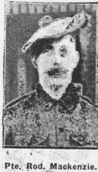 Mackenzie Roderick, Pte, North Stome