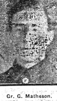 Matheson George, Gunner, Tain Matheson George, Gunner, Tain