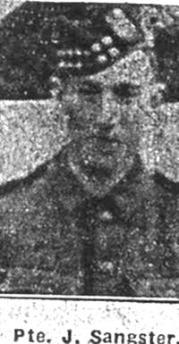 Sangster James, Pte, Tain Sangster James, Pte, Tain