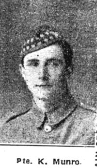 Munro Kenneth, Pte, Tain Munro Kenneth, Pte, Tain