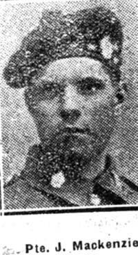 Mackenzie J, Pte, Torridon Mackenzie J, Pte, Torridon
