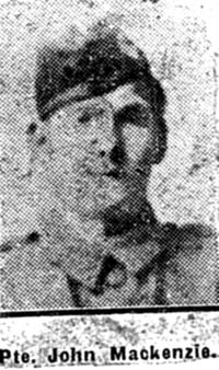 Mackenzie John, Pte, Torridon Mackenzie John, Pte, Torridon