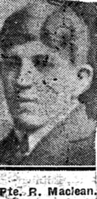 Maclean Roderick, Pte, Ullapool Maclean Roderick, Pte, Ullapool