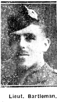 Bartleman Thomas Edward, 2 Lieut, Edinburgh Seaforths Bartleman Thomas Edward, 2 Lieut, Edinburgh Seaforths