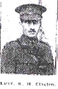 Clayton Keith, Lieut, Croydon Seaforths Clayton Keith, Lieut, Croydon Seaforths