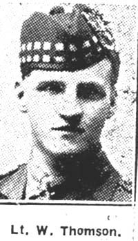Thomson William, Lieut, Roxburghshire Seaforths Thomson William, Lieut, Roxburghshire Seaforths