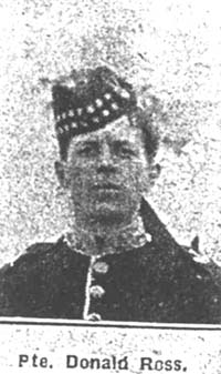 Ross Donald, Pte, Tomatin Seaforths