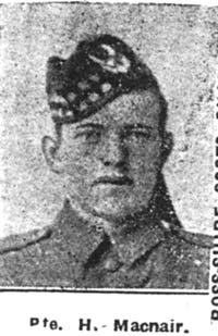Macnair H, Pte, Glasgow Scots Guards Ex Seaforths Macnair H, Pte, Glasgow Scots Guards Ex Seaforths