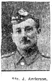 Anderson J, Pte, St Andrews Seaforths Anderson J, Pte, St Andrews Seaforths