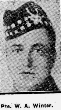 Winter W A, Pte, Grantham Seaforths Winter W A, Pte, Grantham Seaforths