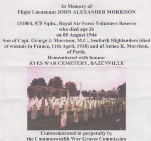 Zoom in Morrison John Alexander, Flt Lieut, (also L Corp)