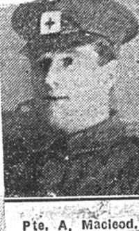 Macleod Alexander R, Pte, Ardgay Macleod Alexander R, Pte, Ardgay