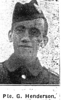 Henderson George, Pte, Glasgow Camerons