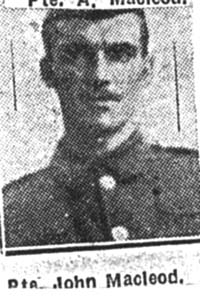 Macleod John, Pte, Ardgay Macleod John, Pte, Ardgay