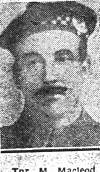 Macleod Murdo, Trooper, Ardgay Macleod Murdo, Trooper, Ardgay