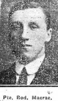Macrae Roderick, Pte, Beauly Macrae Roderick, Pte, Beauly