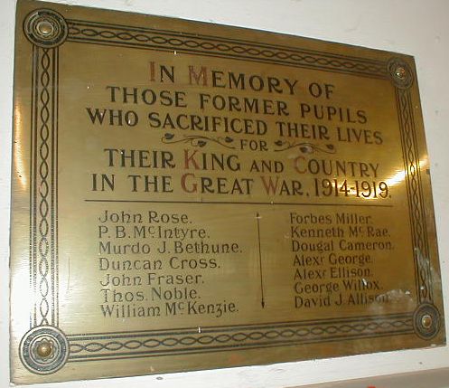 Zoom in Culbokie School Memorial